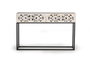 Giner y Colomer Consola Madera Mango Metal Blanco y Negro Envejecido 120 cm